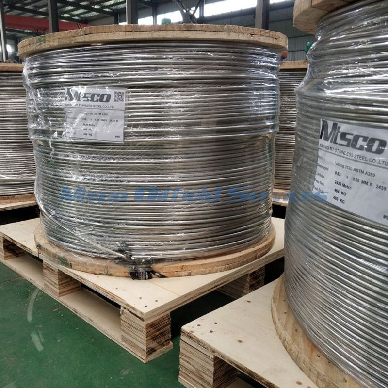 S30400/S31600 chemical industry Seamless Coiled Tubing up to 120kgs/coil