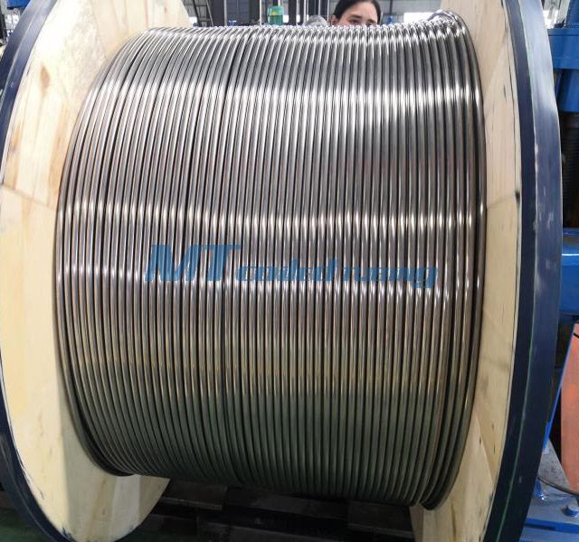 Industrial Stainless Steel 316Ti Plain End Welded Coiled Tubing Up To 33000fts/coil for Oilfield Service
