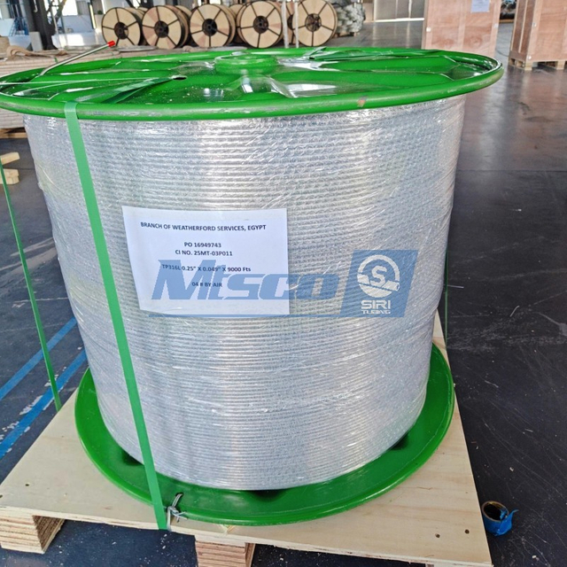 625 Nickel Alloy Bright Annealed Welded Coiled Tubing With Wooden Reel Packing